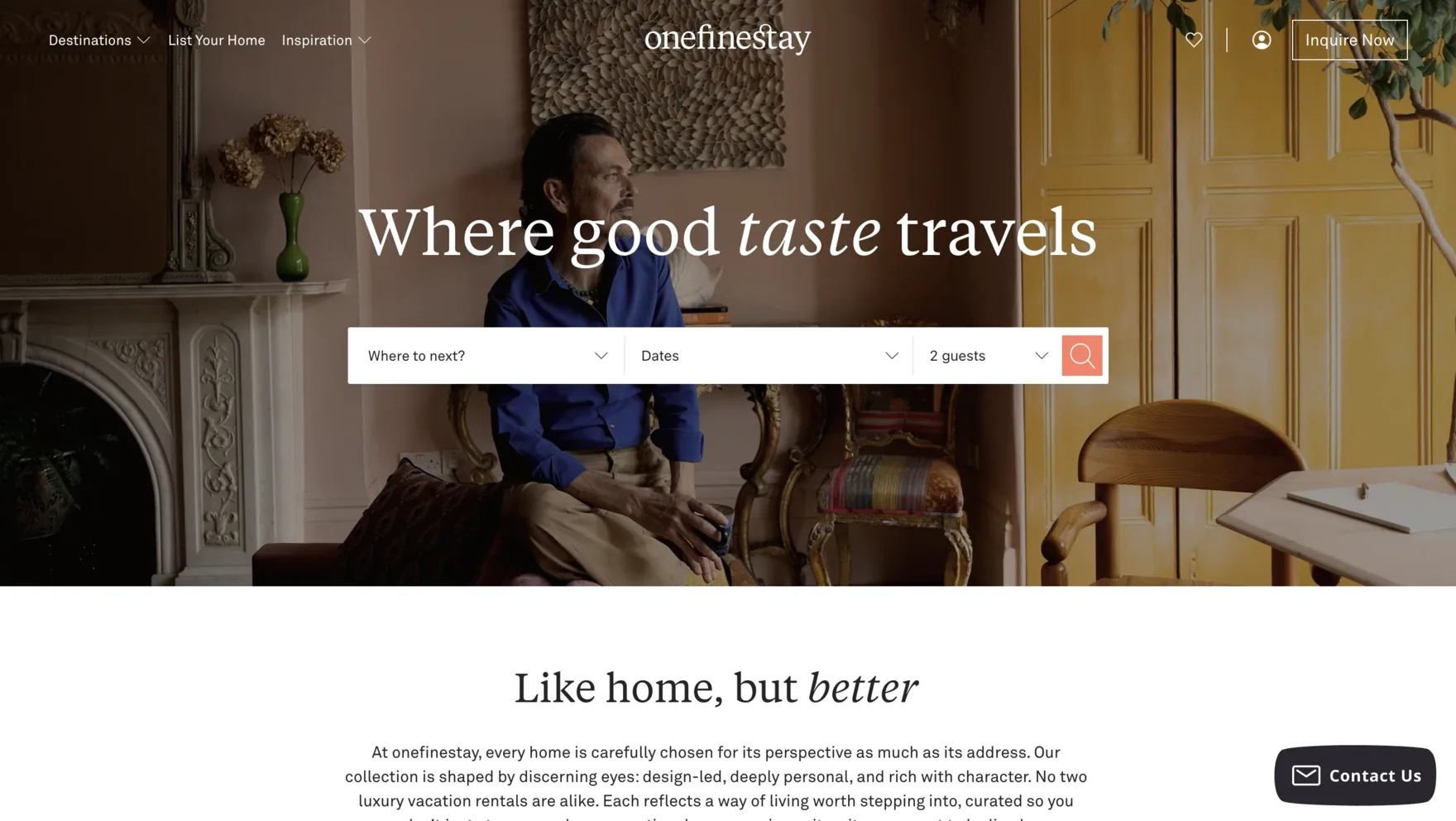 onefinestay.com — brand homepage
